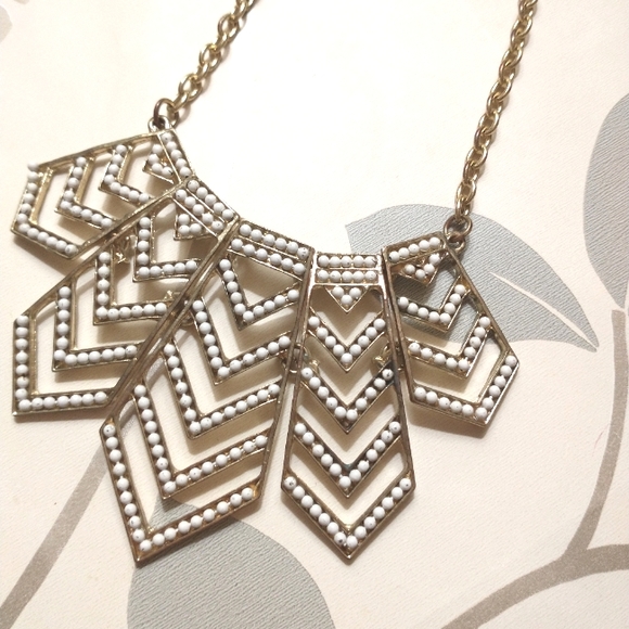Boho Beaded Statement Necklace - Picture 1 of 3